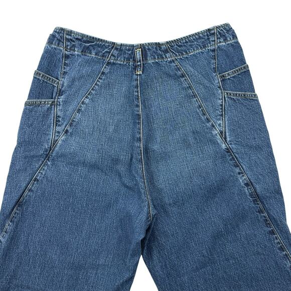 Rachel Comey Long Trigger High Rise Denim Jeans Straight Leg Angled Seams Sz 10 - Picture 6 of 13